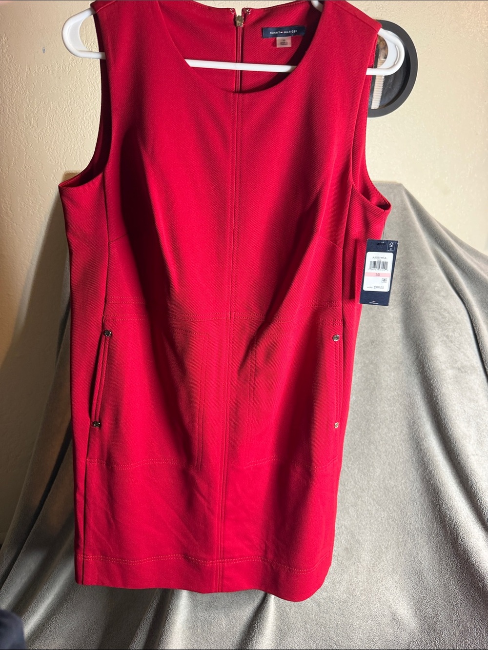 Tommy Hilfiger Vibrant Red Sheath Dress